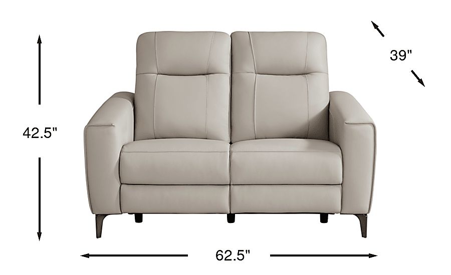 Parkside Heights Leather Stationary Loveseat