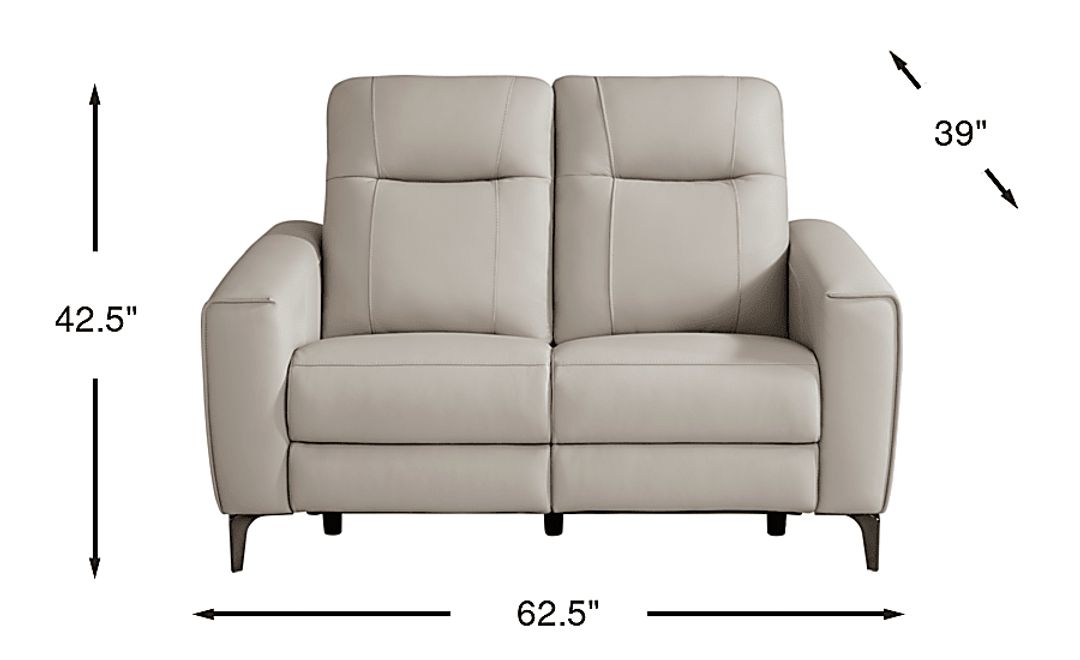 Parkside Heights Leather Stationary Loveseat