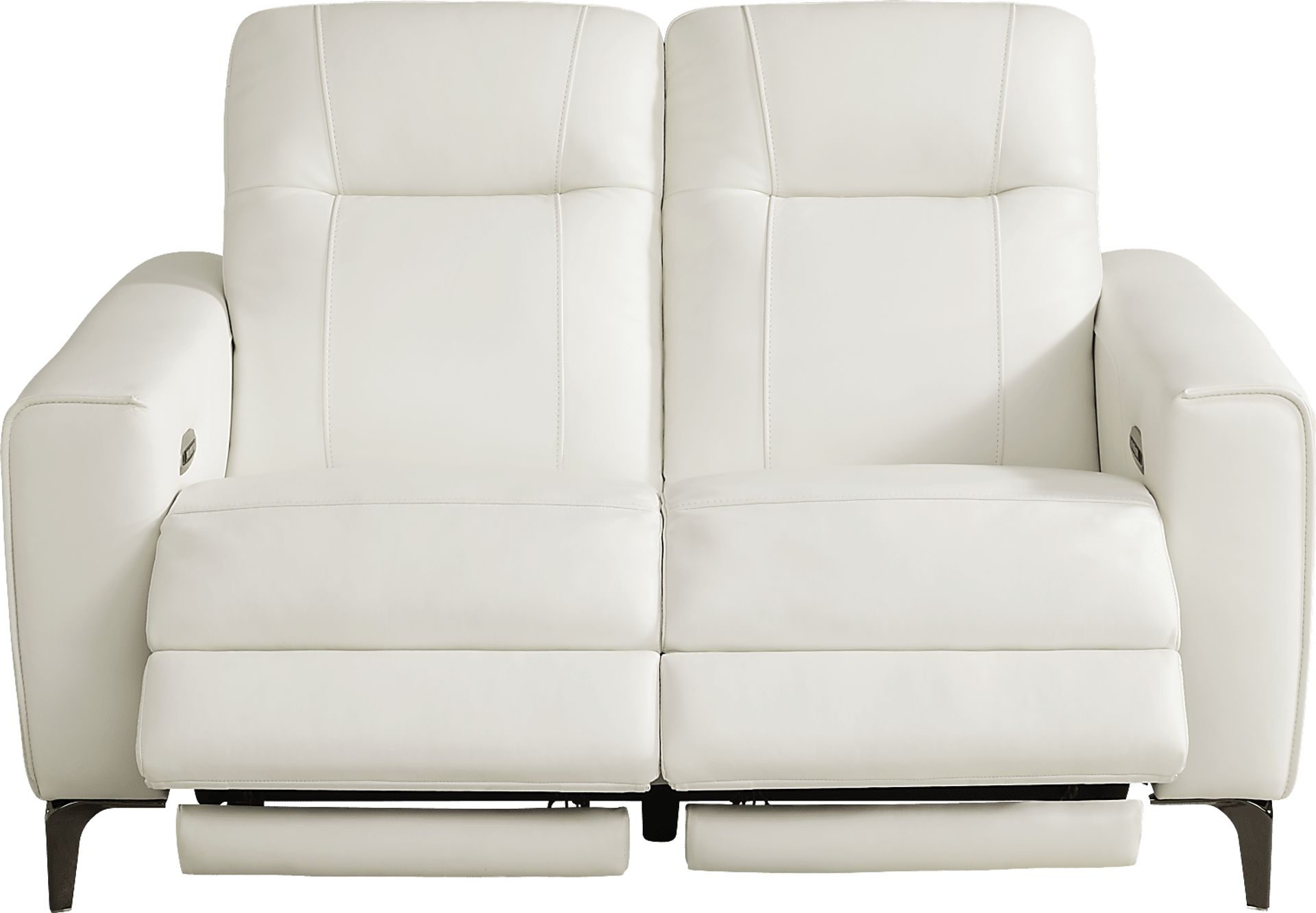 Parkside Heights White Leather 5 Pc Dual Power Reclining Living Room - Image 8