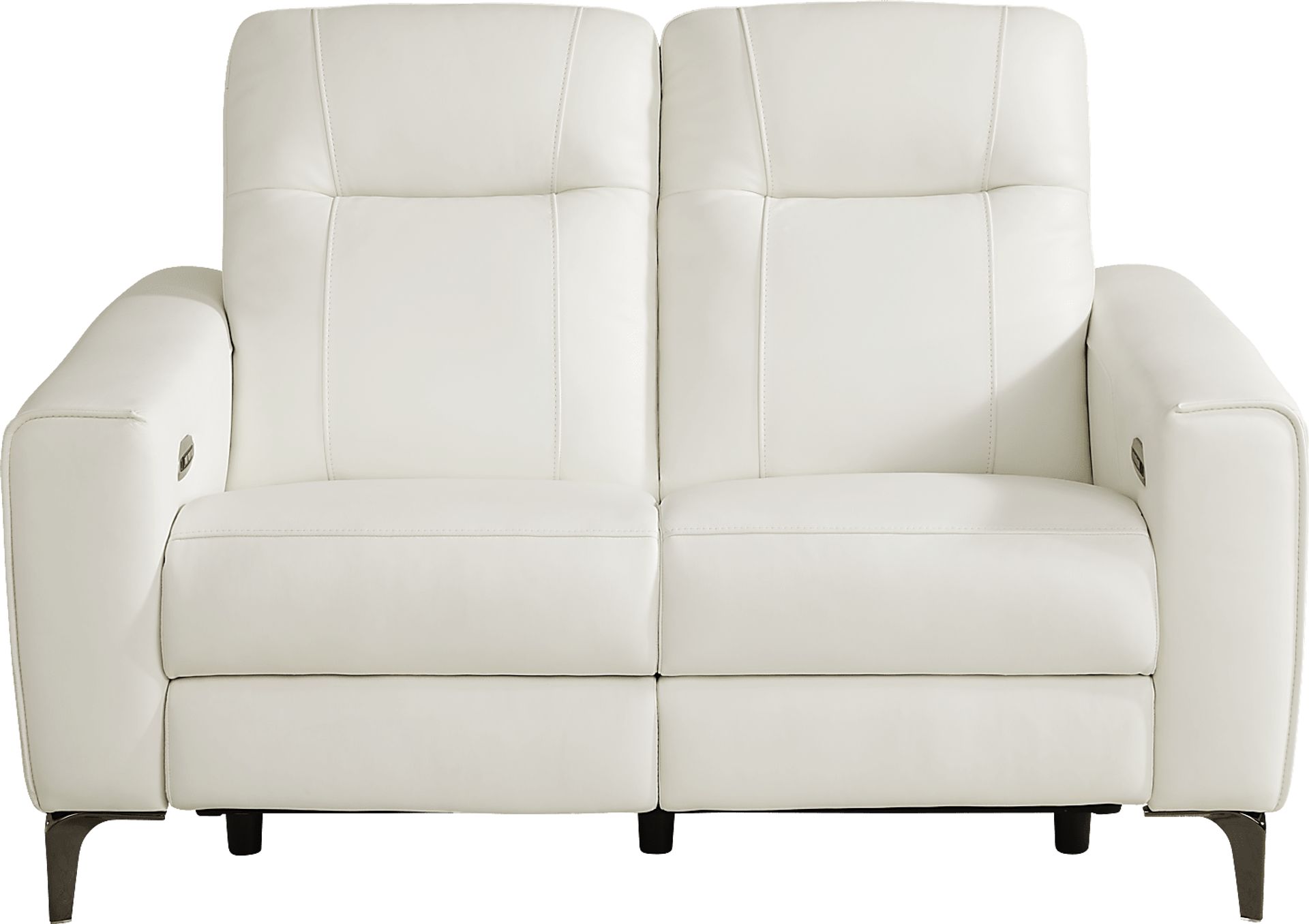 Parkside Heights White Leather 3 Pc Dual Power Reclining Living Room - Image 8