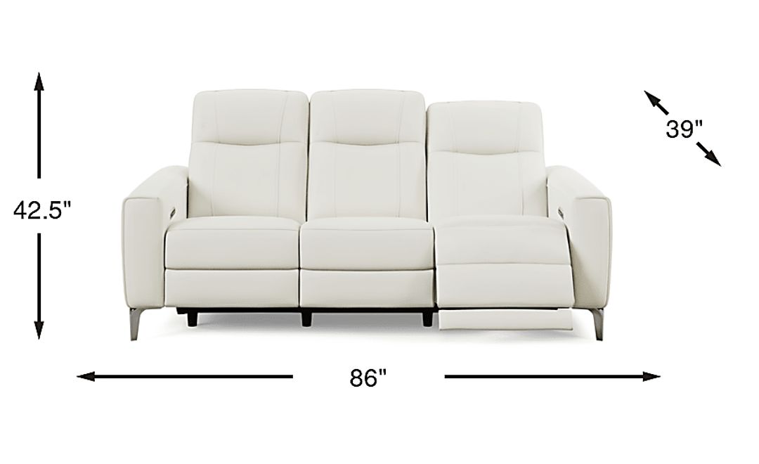 Parkside Heights Leather Dual Power Reclining Sofa