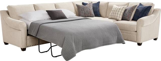 Parkview Beige 2 Pc Gel Foam Sleeper Sectional - Thumbnail - Image 2