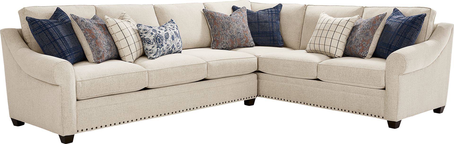 Parkview Beige 2 Pc Gel Foam Sleeper Sectional - Image 1