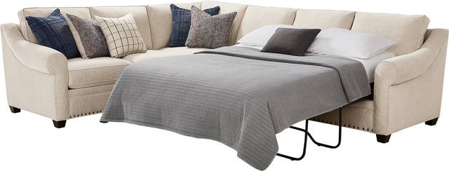 Parkview Beige 5 Pc Sectional Living Room with Gel Foam Sleeper - Thumbnail - Image 3