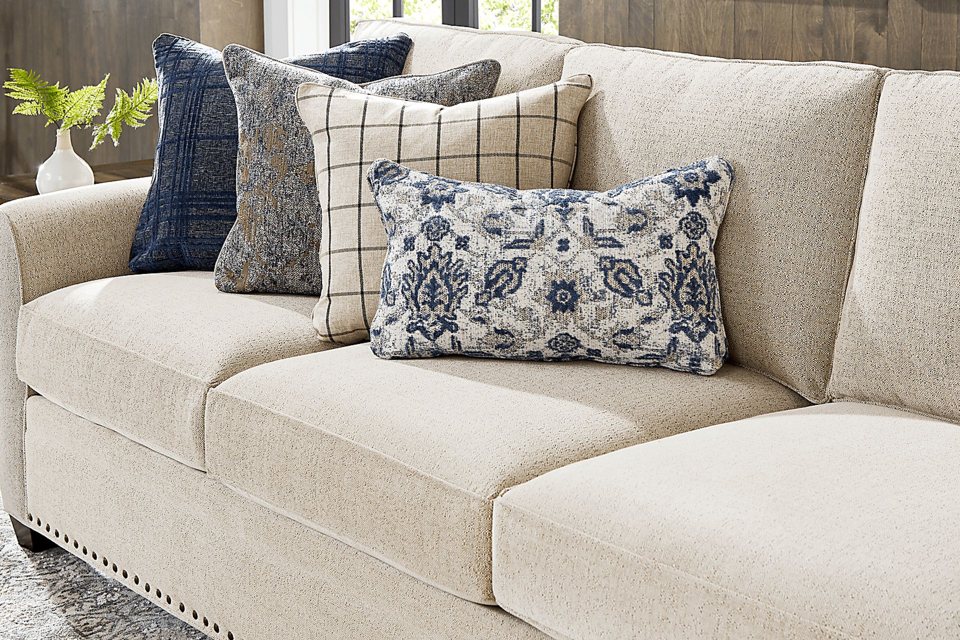 Parkview Beige 2 Pc Sleeper Sectional - Image 8