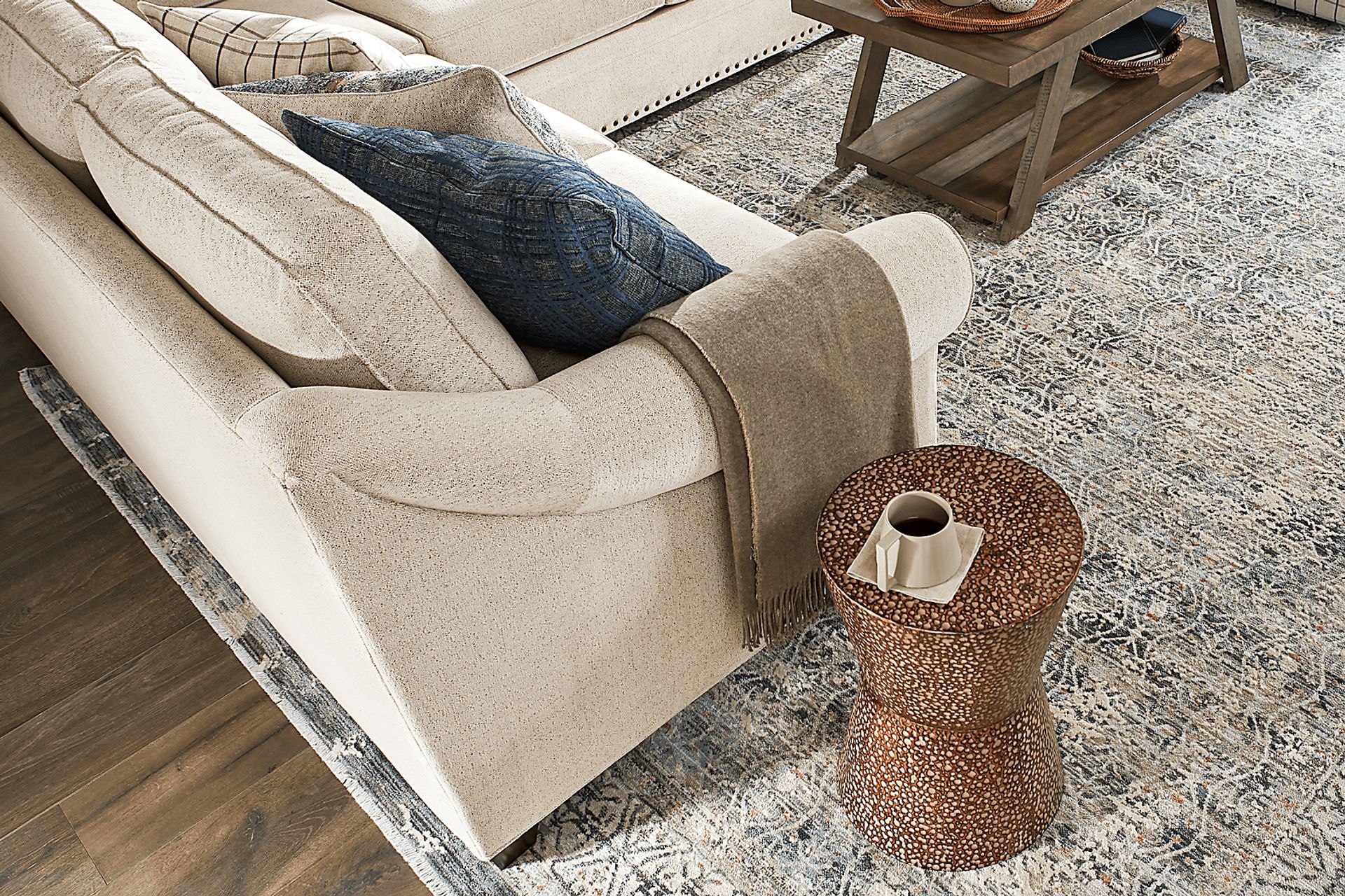 Parkview Beige 2 Pc Sleeper Sectional - Image 8