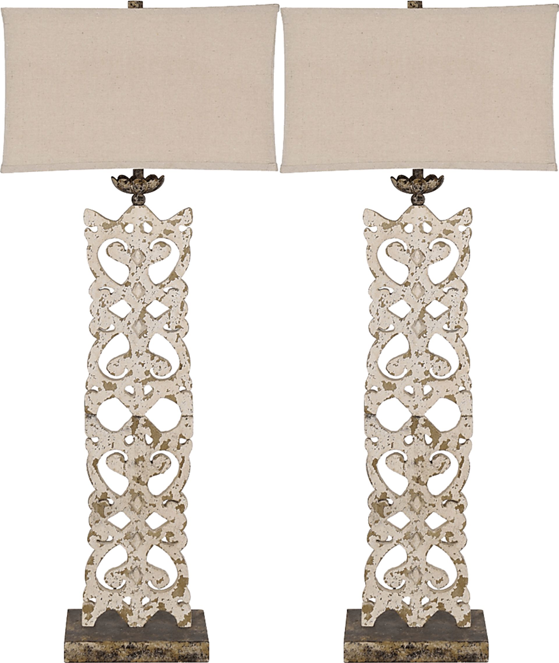 Parkview Place White Buffet Lamp, Set of 2 - Image 1