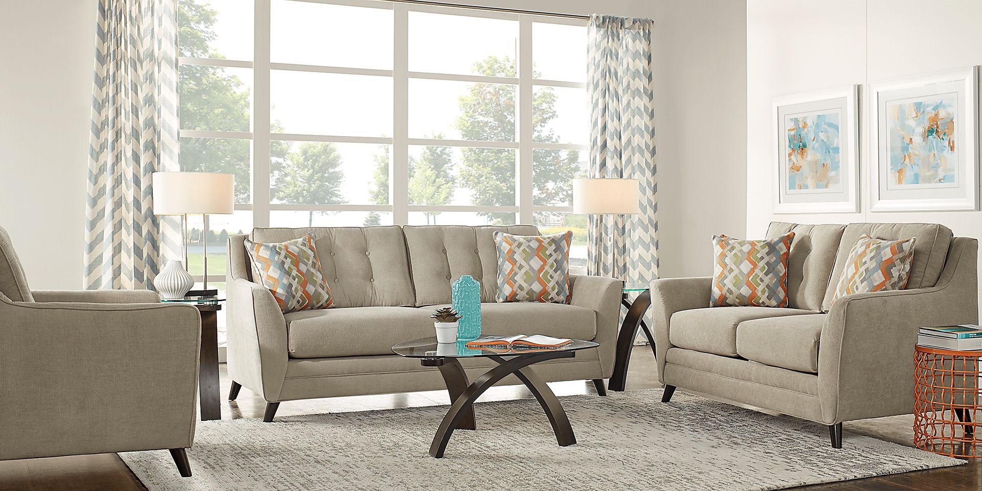 Parkview Taupe 2 Pc Living Room - Image 1