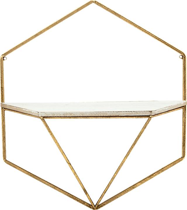 Parmenas Gold Wall Shelf, Set of 2 - Thumbnail - Image 2