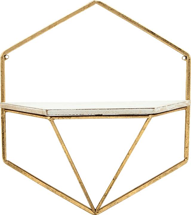 Parmenas Gold Wall Shelf, Set of 2 - Thumbnail - Image 3