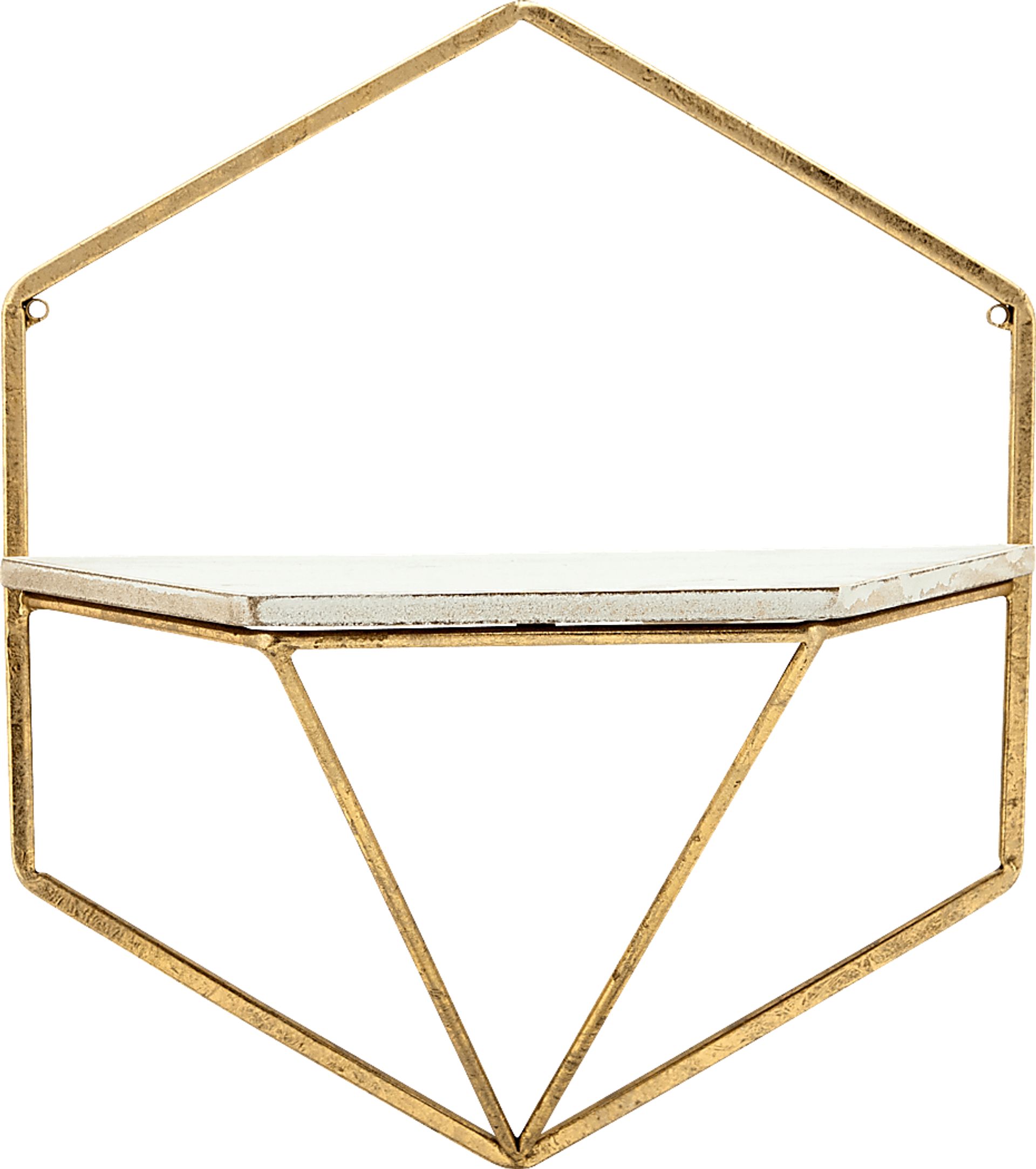 Parmenas Gold Wall Shelf, Set of 2 - Image 3