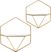 Parmenas Gold Wall Shelf, Set of 2