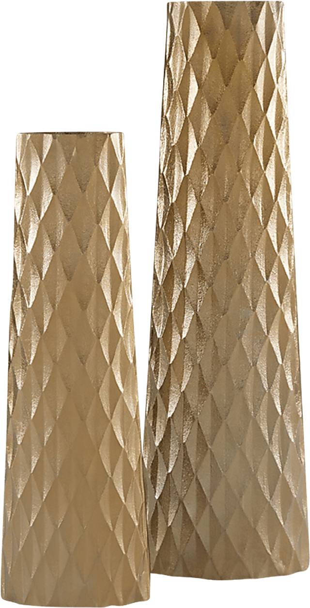 Parmley Brass Floor Vase, Set of 2 - Thumbnail - Image 1