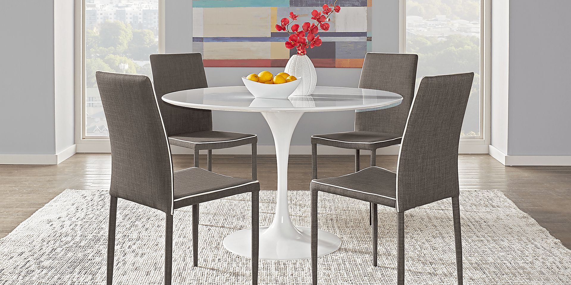 Parnella White 5 Pc Dining Set - Image 1