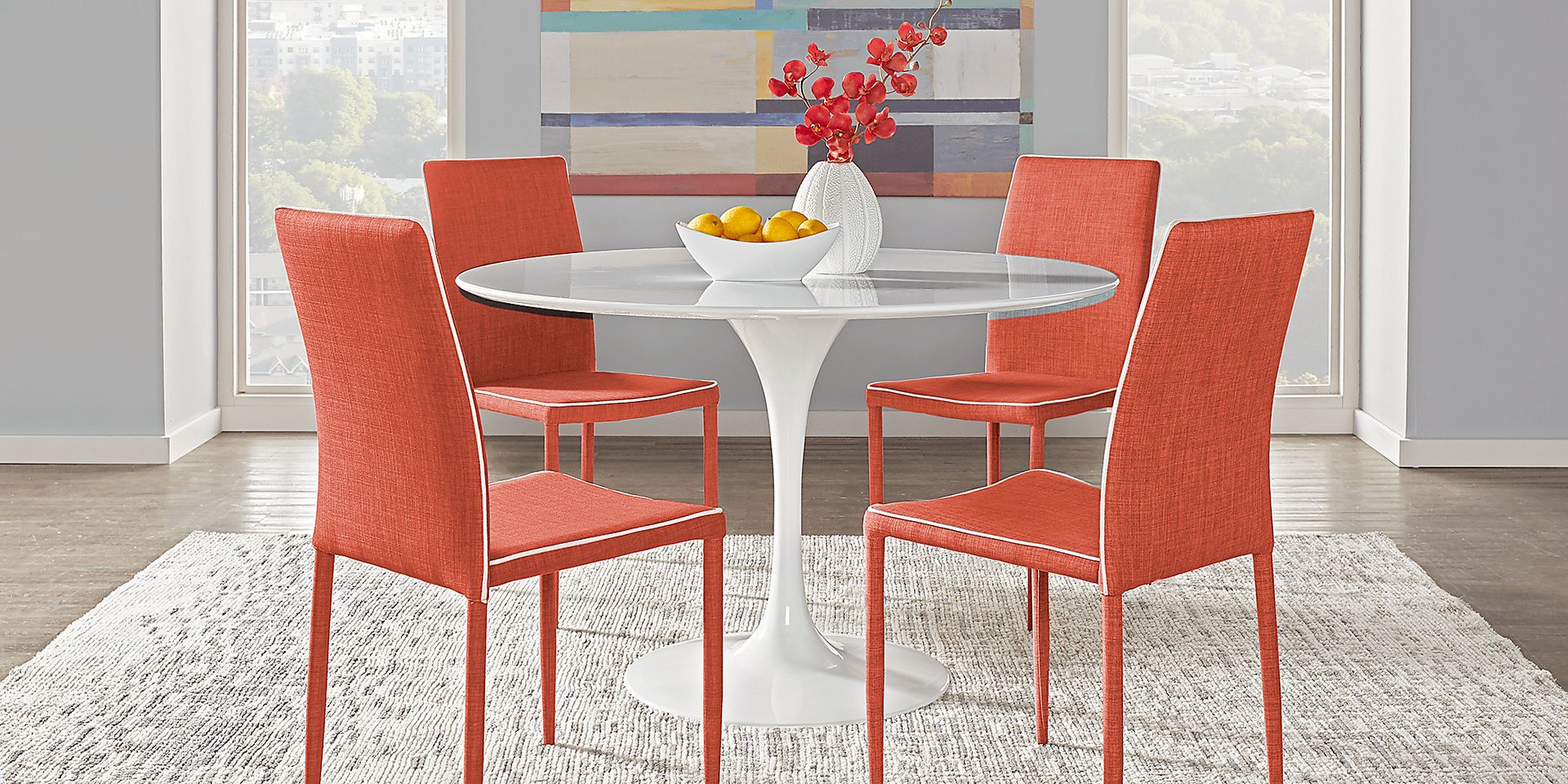 Parnella White 5 Pc Dining Set - Image 1
