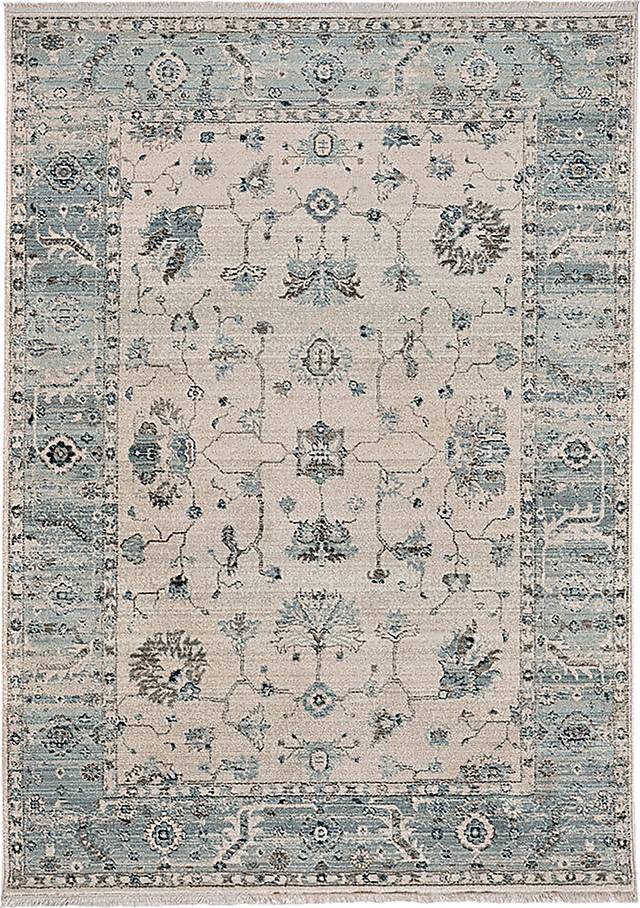 Parpon Light Blue 2'6 x 8' Runner Rug - Thumbnail - Image 1