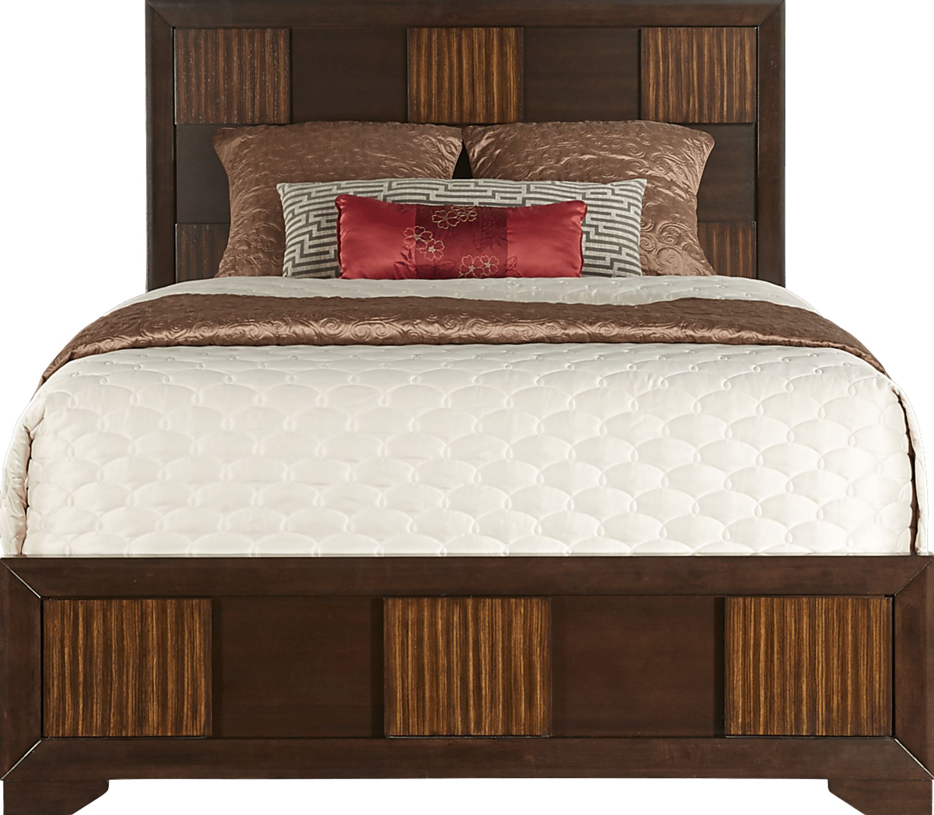 Parquet Place Cherry 3 Pc Queen Panel Bed - Image 1