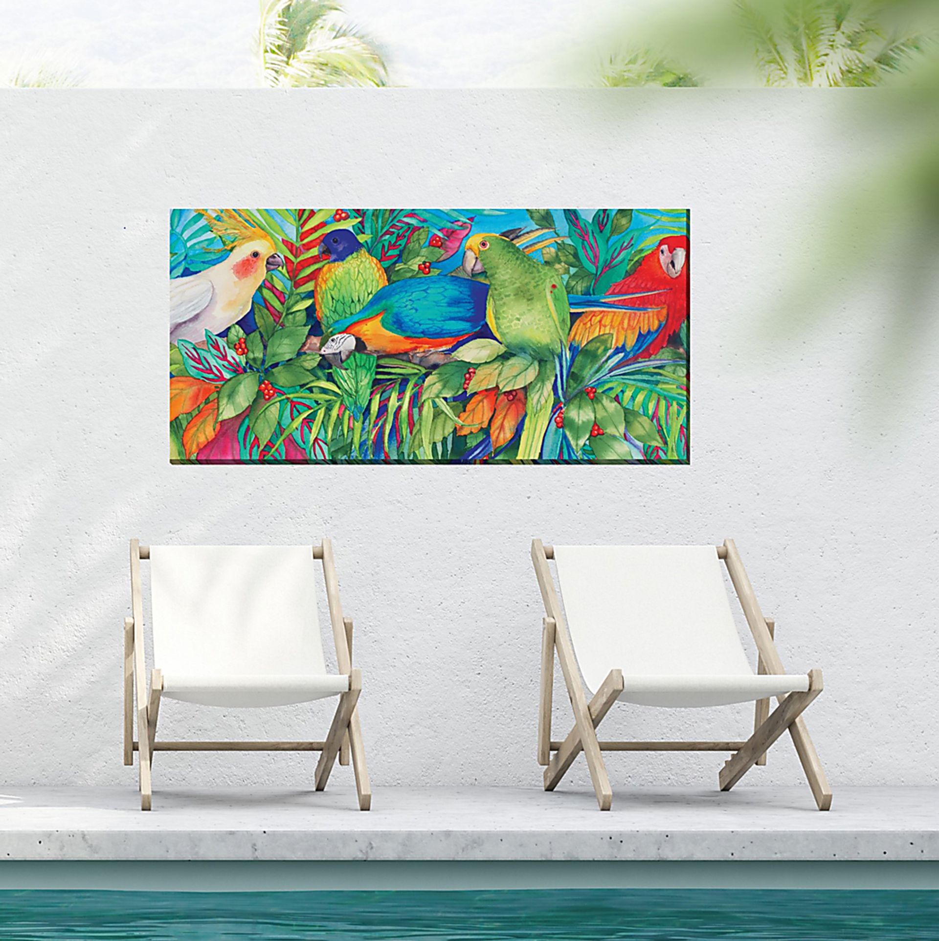 Parrot Encounter Green Indoor/Outdoor Wall Art - Image 2