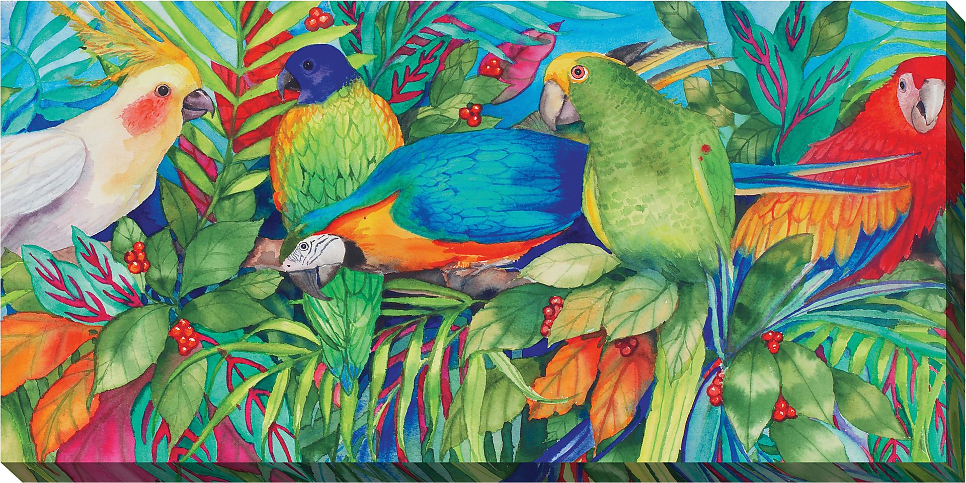 Parrot Encounter Green Indoor/Outdoor Wall Art - Image 1