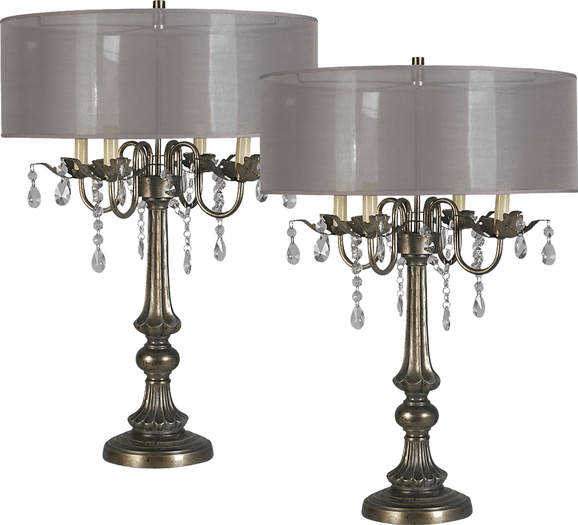 Parson Bloom Silver Lamp, Set of 2 - Image 1