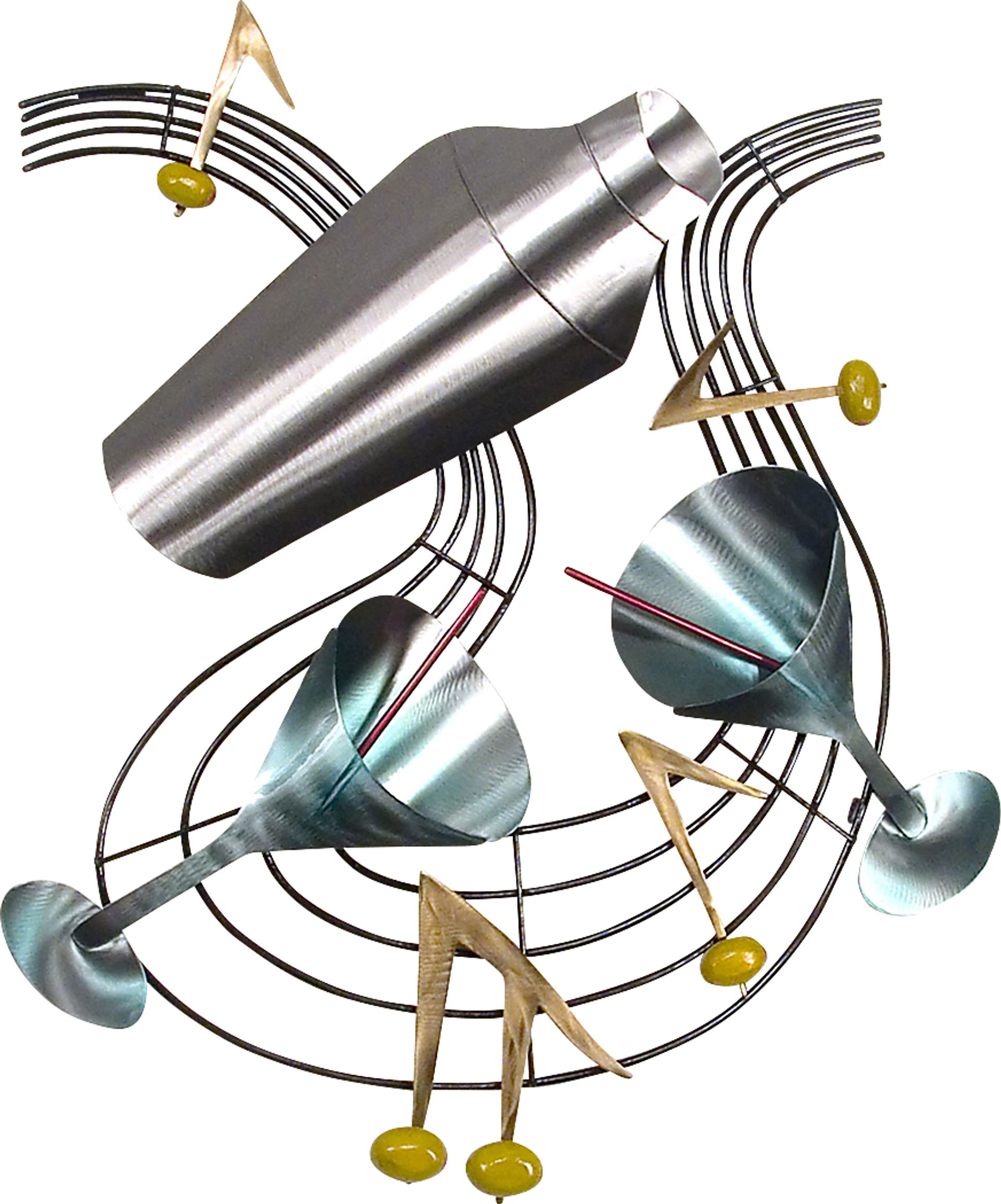 Party With Music Silver Indoor/Outdoor Wall Art - Image 1