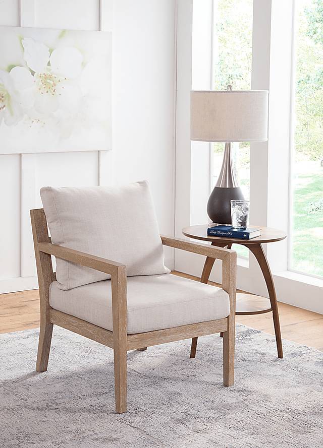 Parwiz Beige Accent Chair - Thumbnail - Image 2