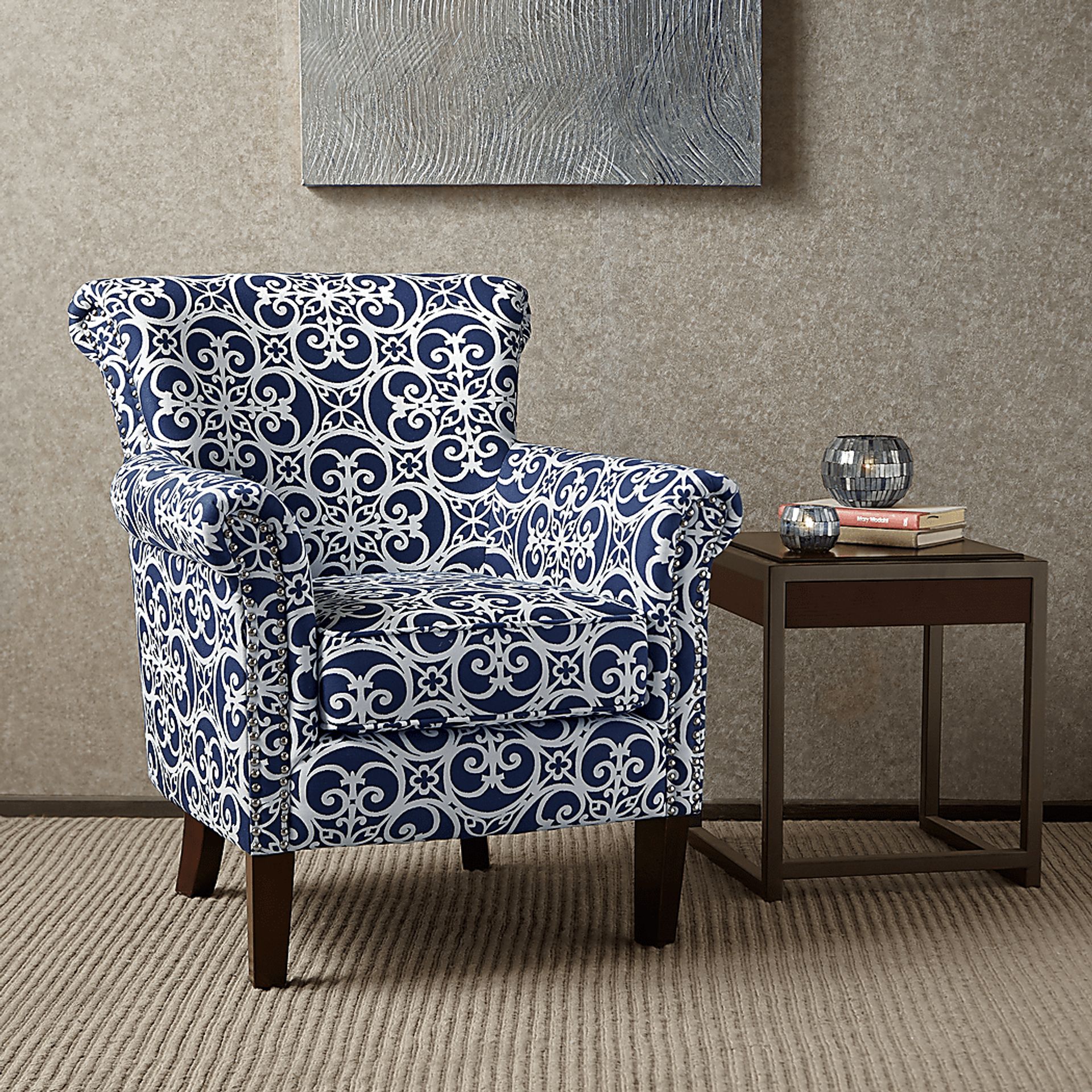 Parwood Navy Accent Chair - Image 2
