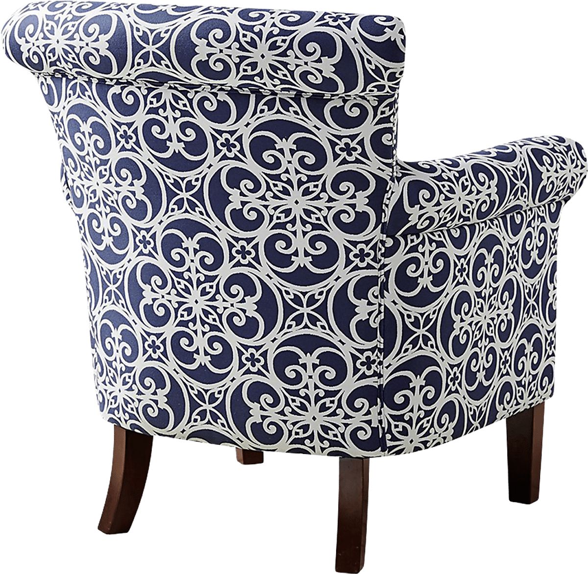 Parwood Navy Blue Polyester Fabric Accent Chair | Rooms to Go