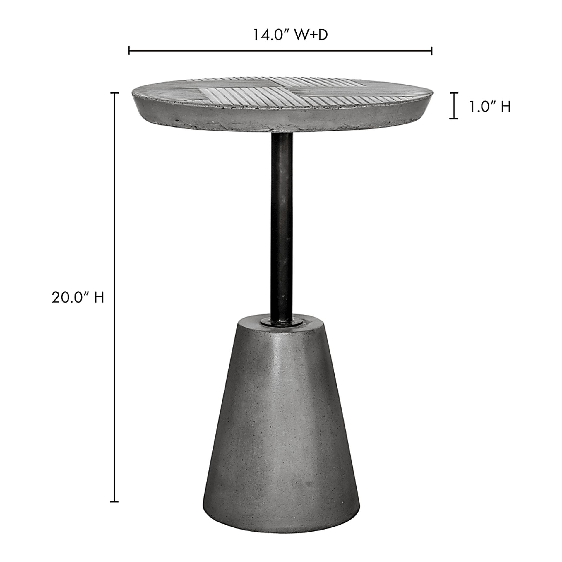 Pascoe Gray Outdoor End Table - Image 5