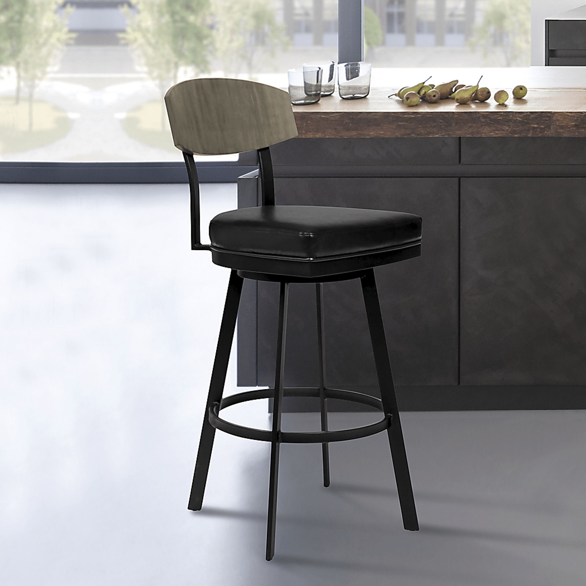 Paseco Black Counter Height Stool - Image 2