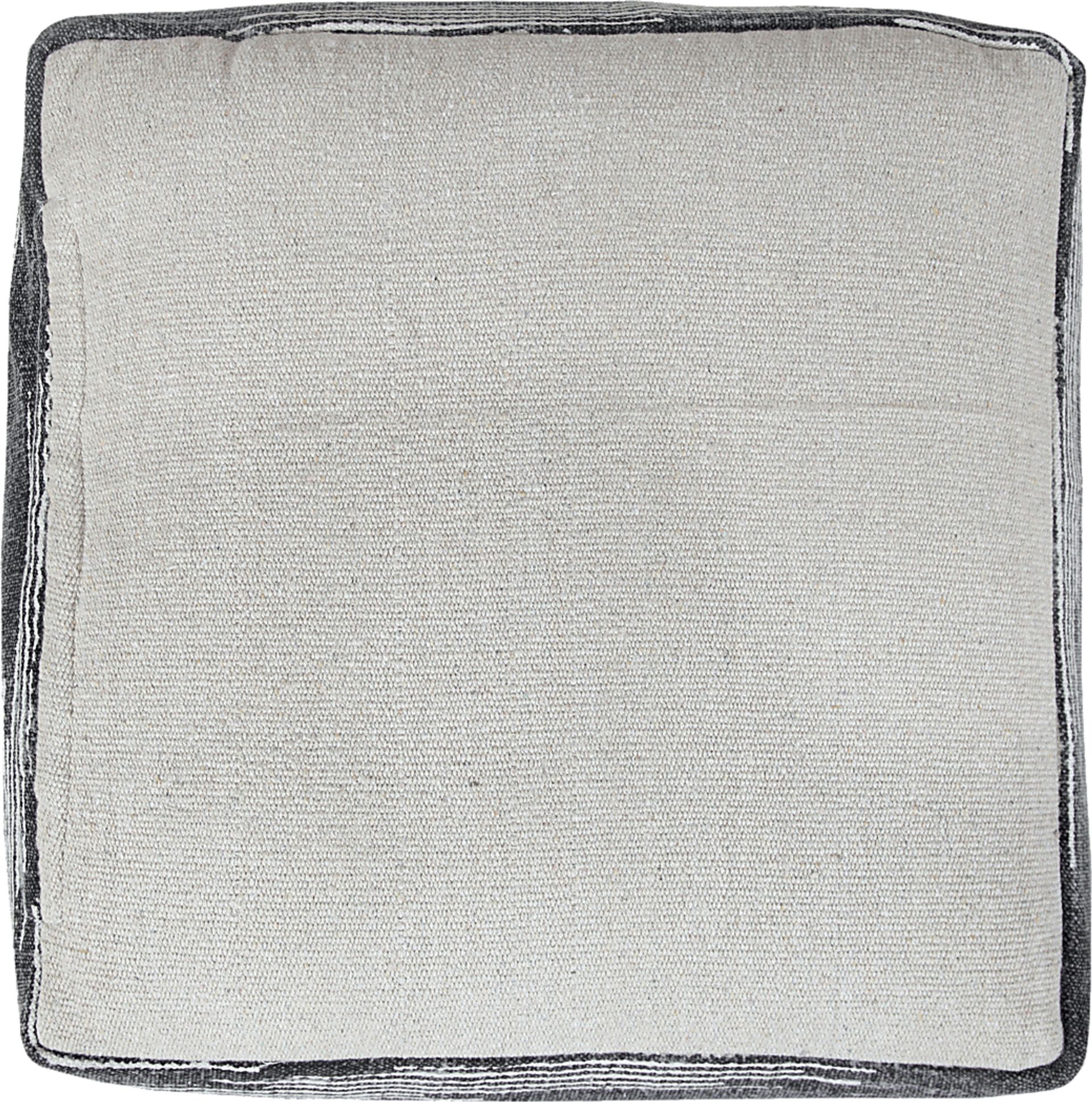 Pasemu Gray/Black Pouf - Image 6