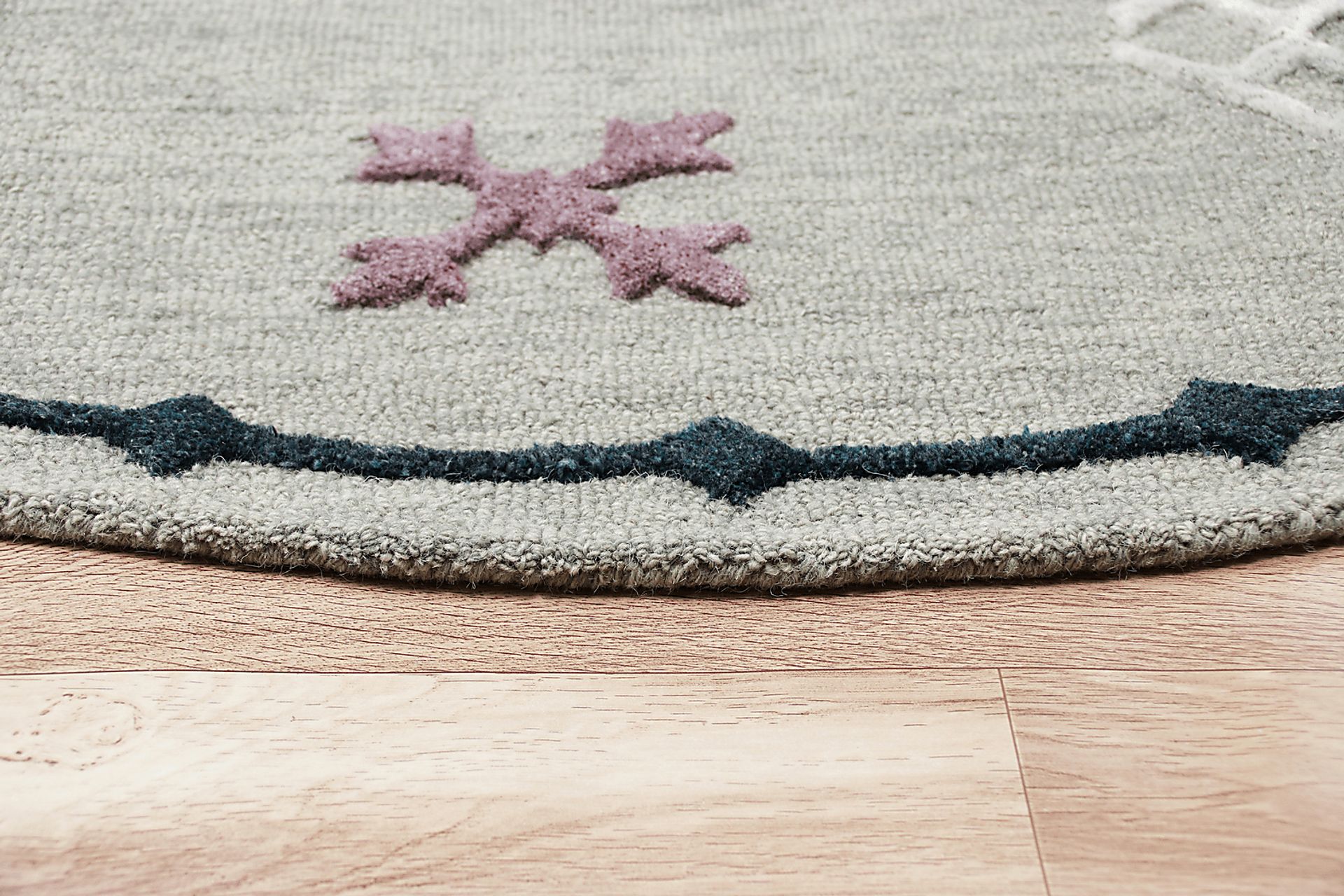 Paslier Gray/Multi 7' Round Rug - Image 4