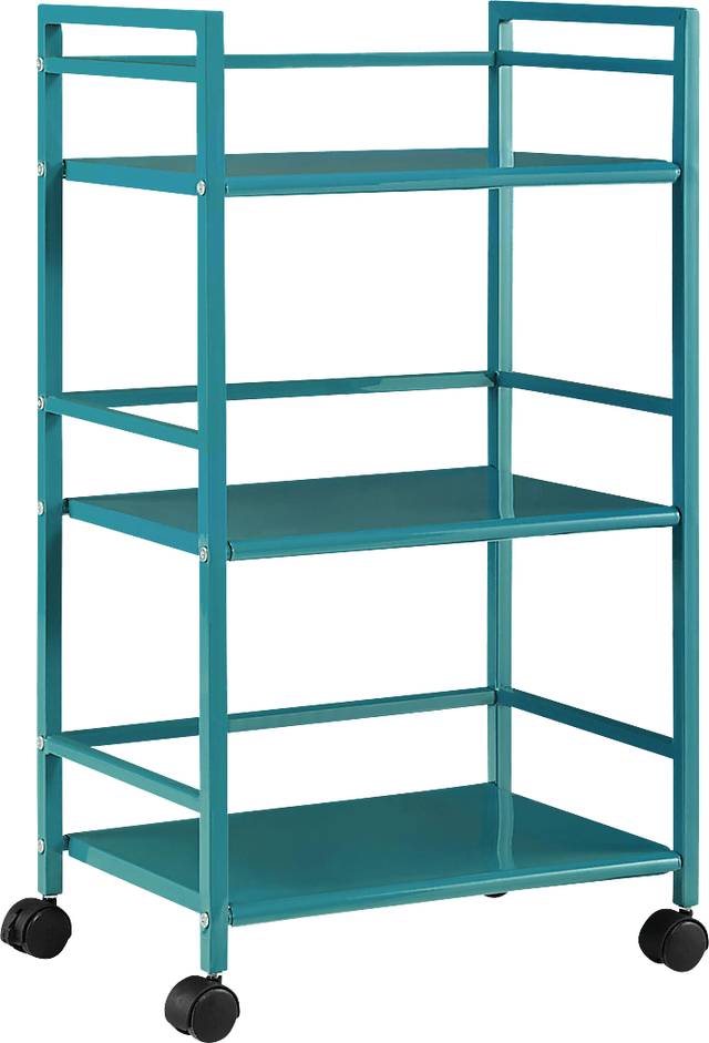 Pasque Teal Bar Cart - Thumbnail - Image 3