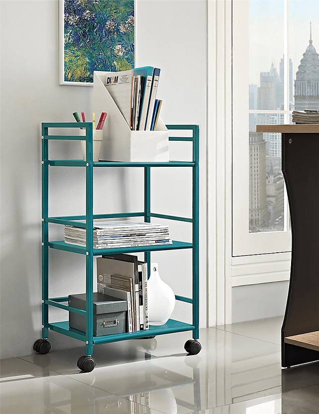 Pasque Teal Bar Cart - Thumbnail - Image 6