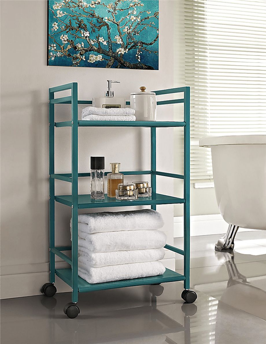 Pasque Teal Bar Cart