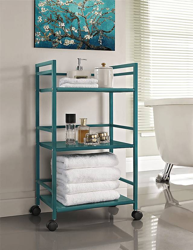 Pasque Teal Bar Cart - Thumbnail - Image 7