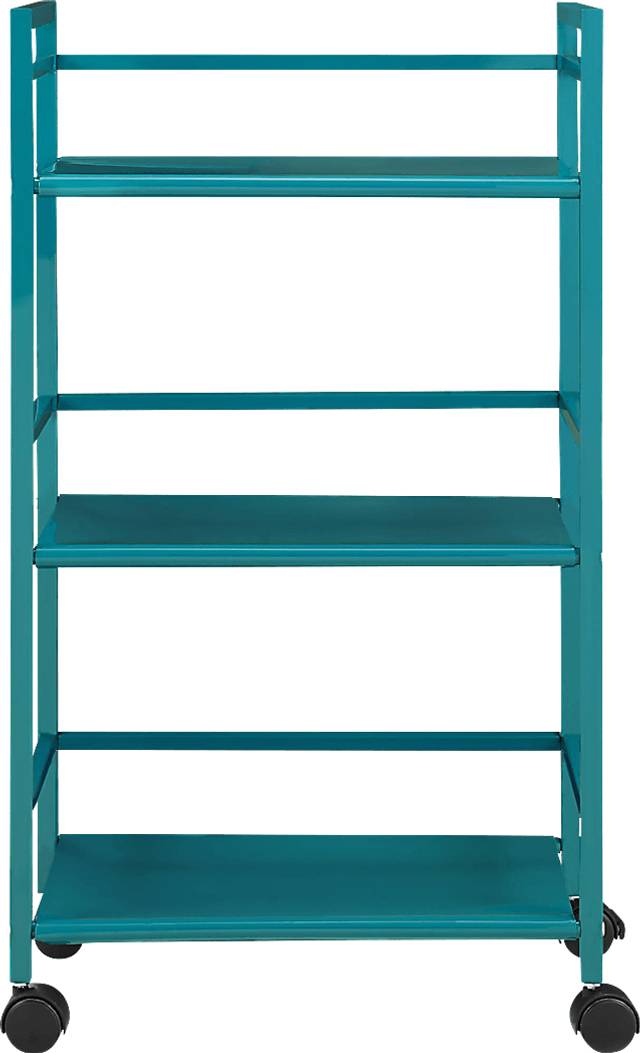Pasque Teal Bar Cart - Thumbnail - Image 1