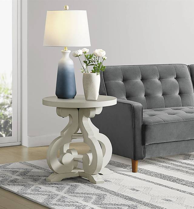 Pasquo White End Table - Thumbnail - Image 2