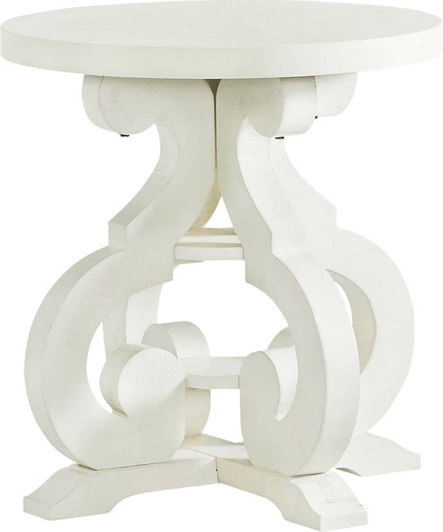Pasquo White End Table - Thumbnail - Image 1