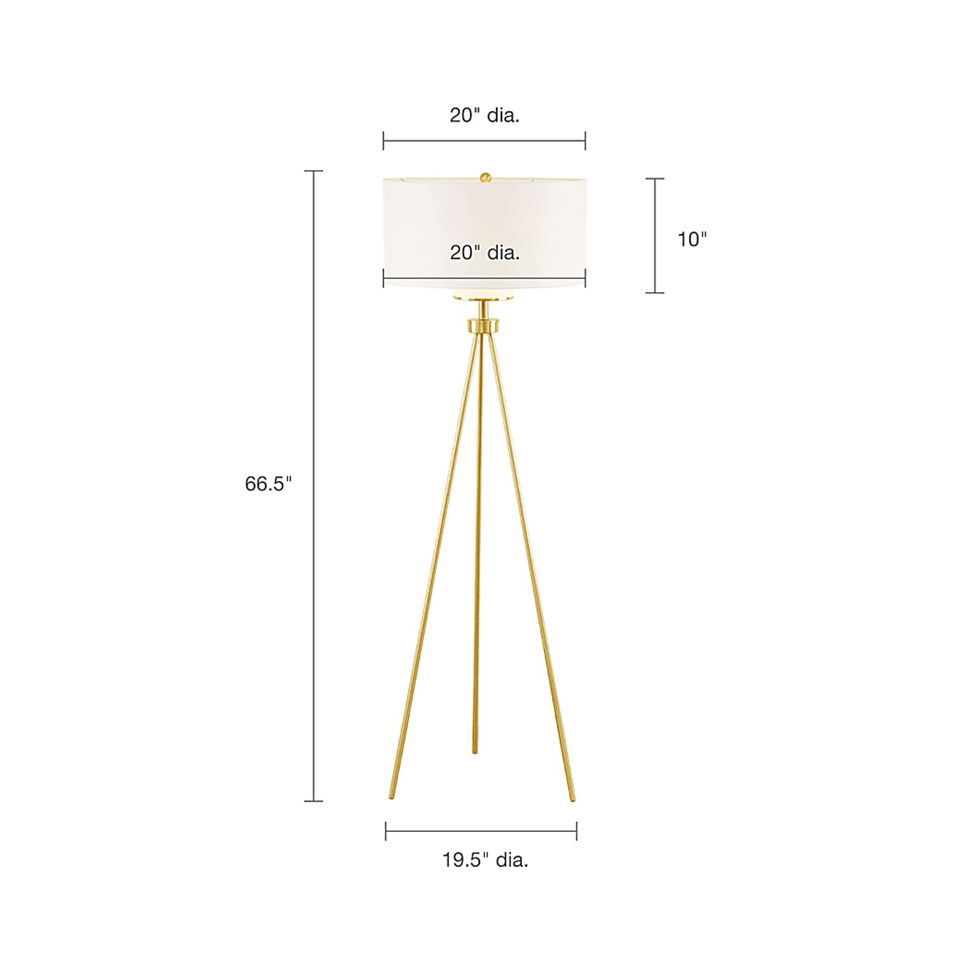 Pastorius Club Gold Floor Lamp - Image 7