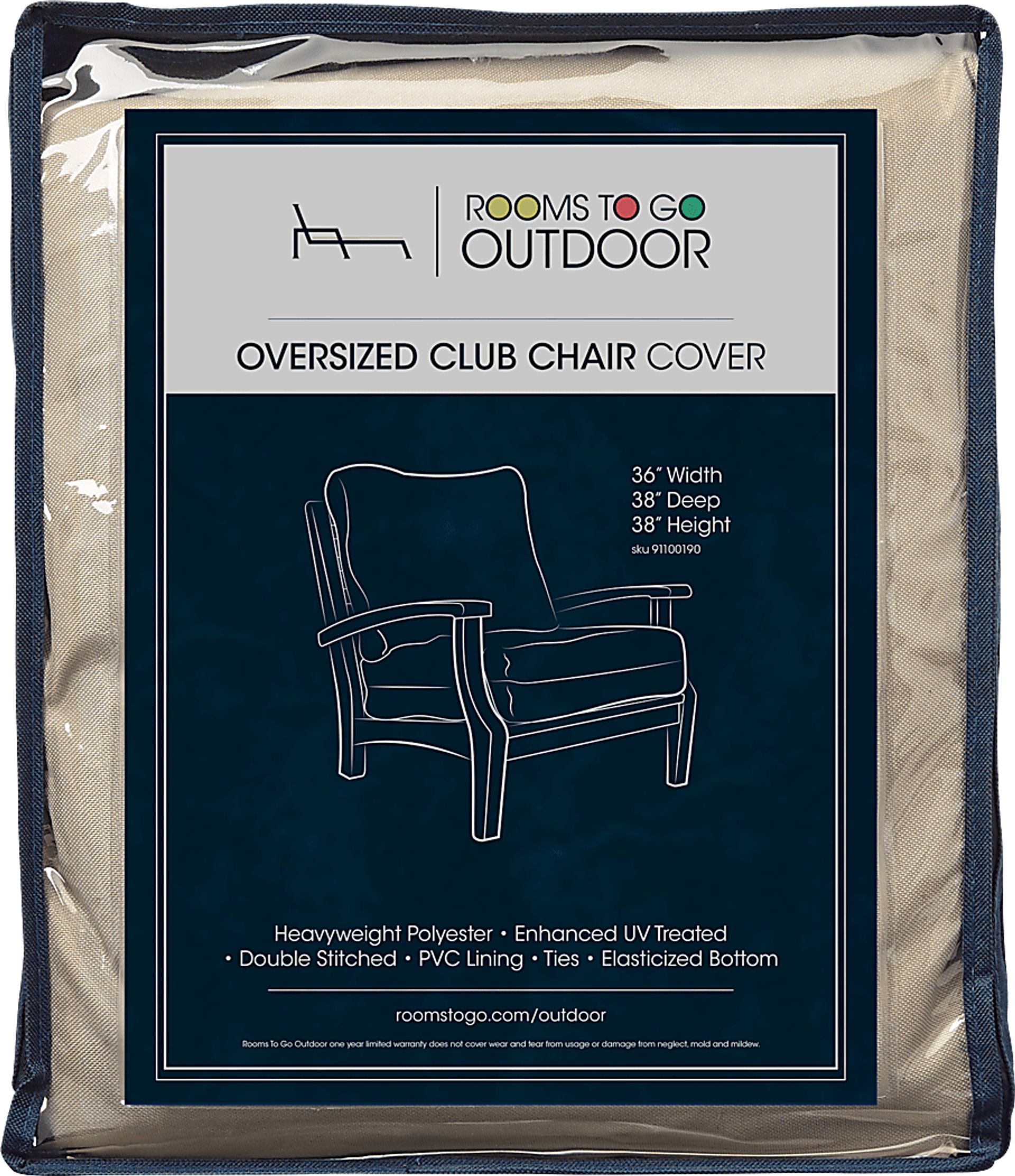 Patio Club Chair Cover Oversized - Image 1