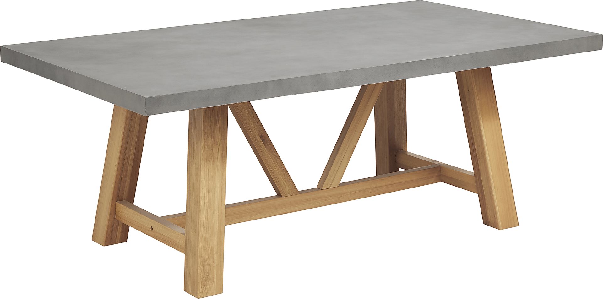 Patmos 78 in. Rectangle Cement Top Dining Table - Image 1