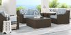 Patmos Brown 4 Pc Outdoor Loveseat Seating Set with Steel Cushions