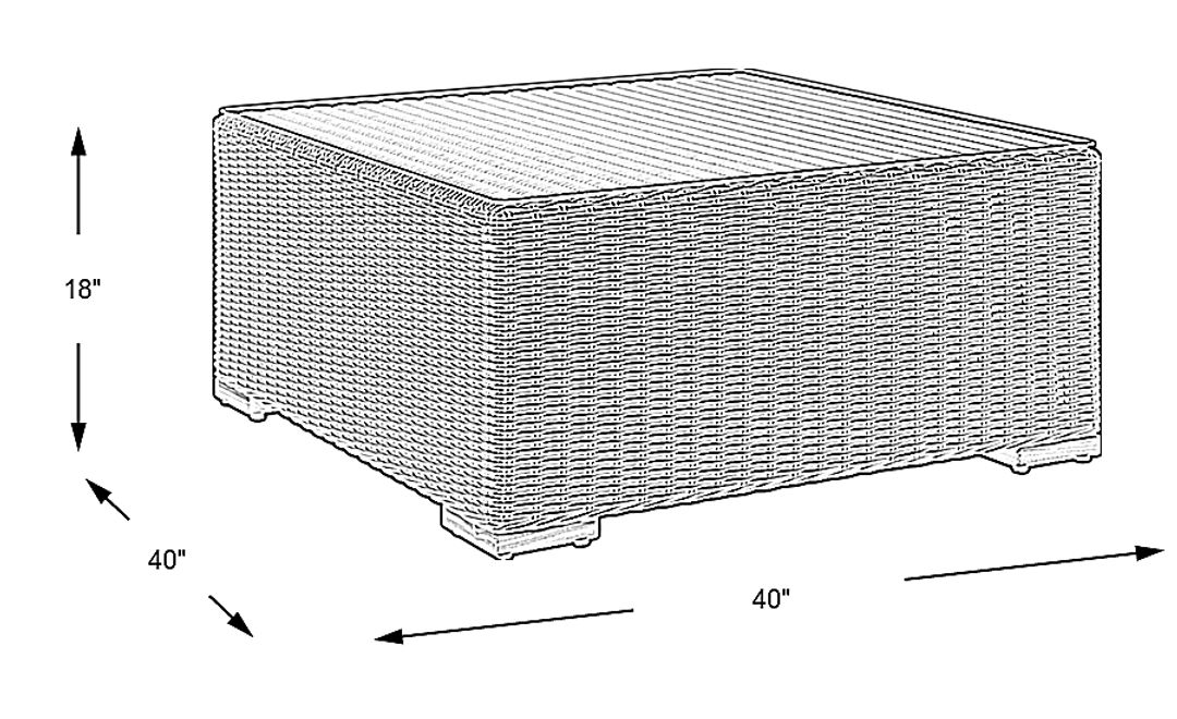 Patmos Brown Outdoor Cocktail Table