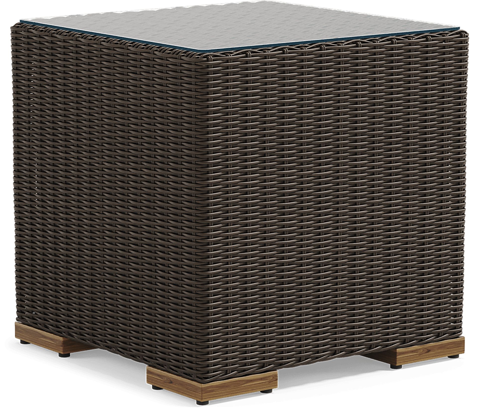 Patmos Brown Outdoor End Table - Image 1