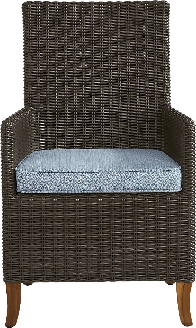 Patmos Brown Outdoor Arm Chair with Steel Cushions - Thumbnail - Image 2