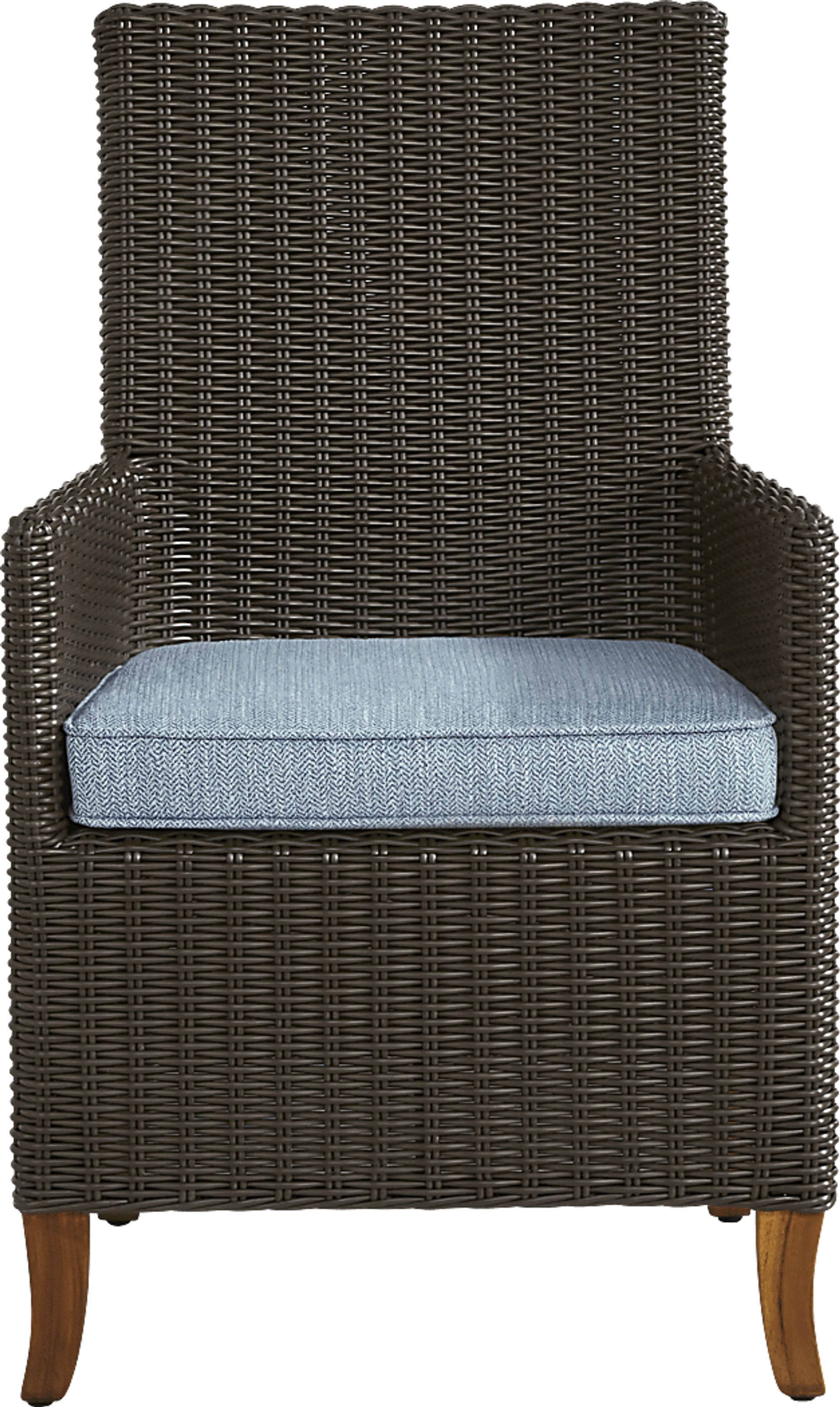 Patmos Brown Outdoor Arm Chair with Steel Cushions - Image 2