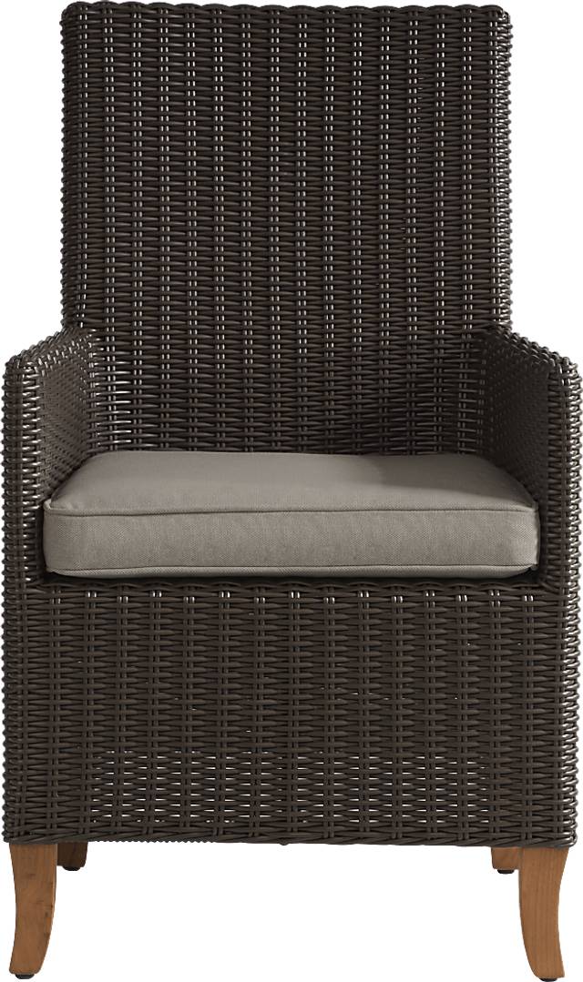 Patmos Brown Outdoor Arm Chair - Thumbnail - Image 2