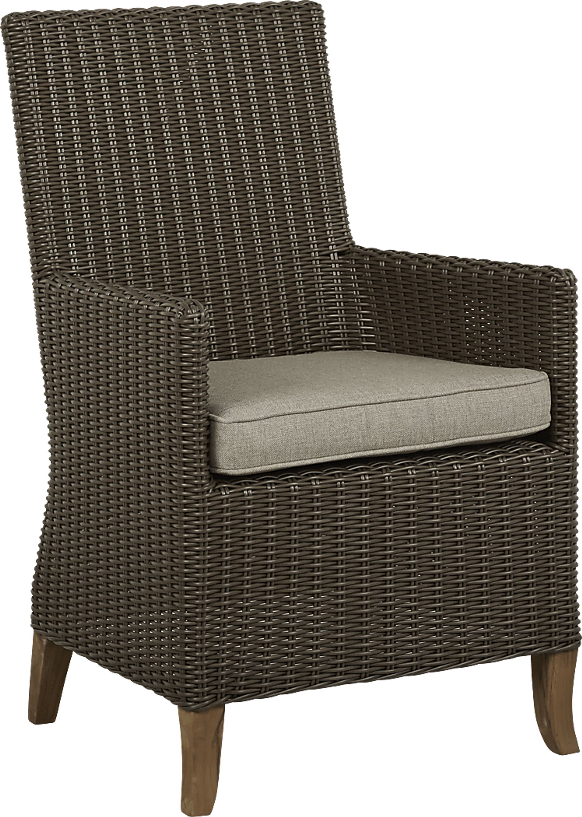 Patmos Brown Outdoor Arm Chair - Image 1
