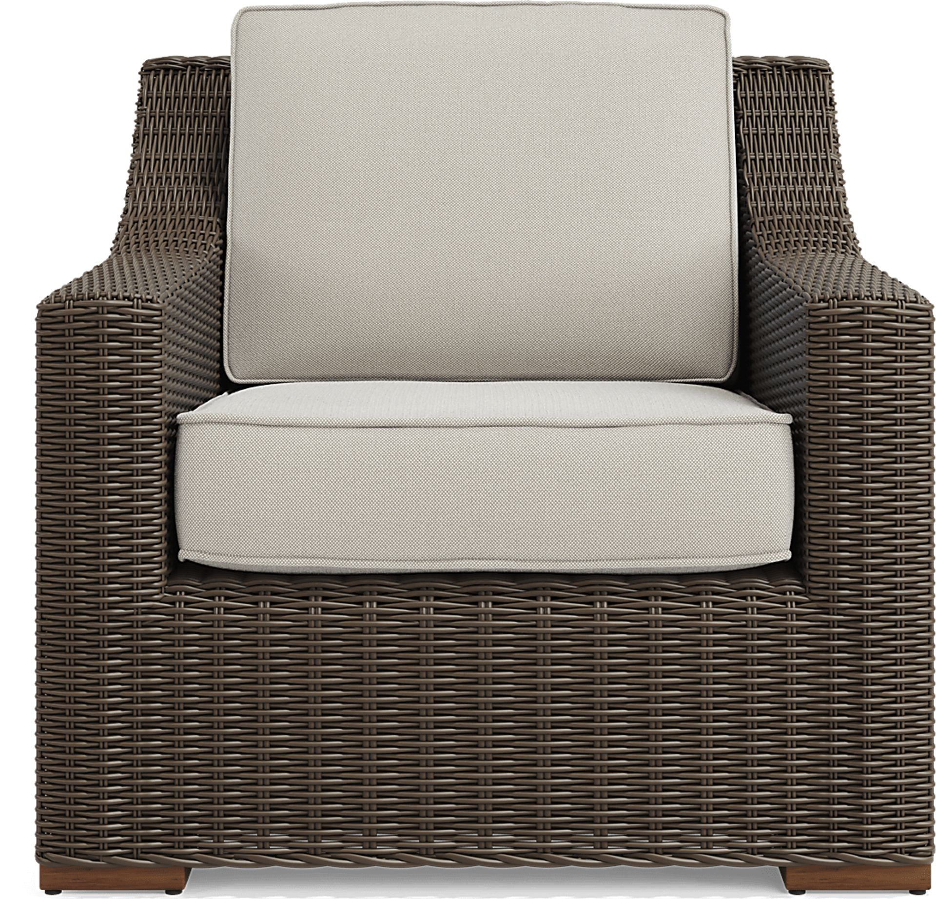 Patmos Brown 4 Pc Outdoor Sofa Seating Set with Linen Cushions - Image 7